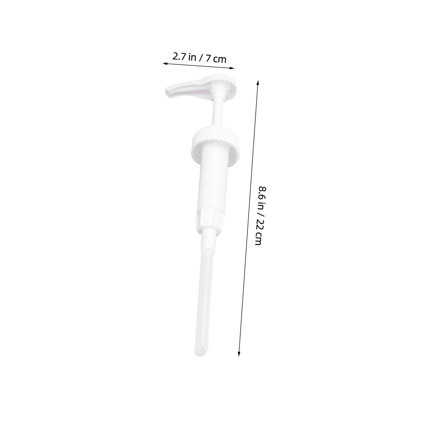 Tête de Pompe à Pression en Plastique Blanc 10cc pour Embout de Bouteille Diamètre Extérieur 3,5cm Verrouillage et Système Anti-Fuite pour Doseuse de Boissons