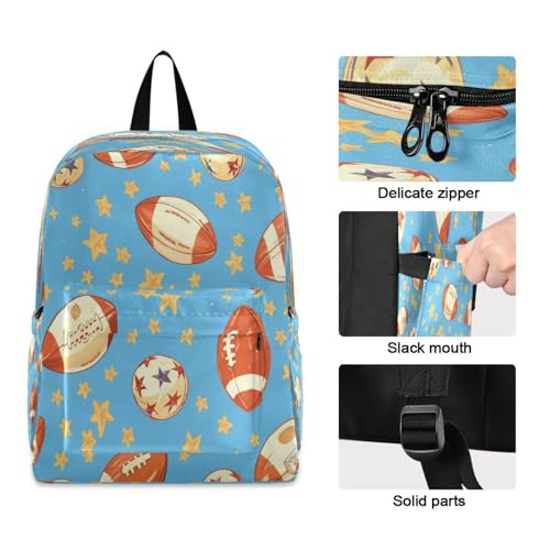 Dussdil Cartoon Stars Soccer Football Kids Backpack Backpacks for Boys Girls Teen School Bookbag Laptop Bag Daypack Large Travel Sports Bags4