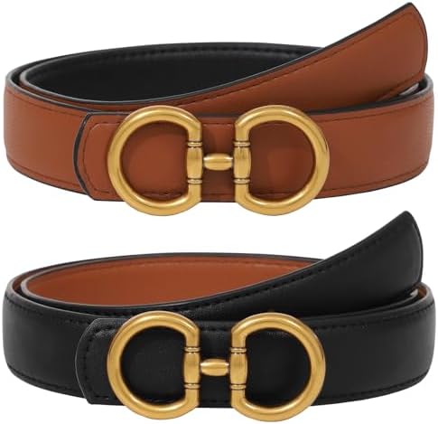 AWAYTR Reversible Belt for Women - Two-in-One Women Fashion Leath...