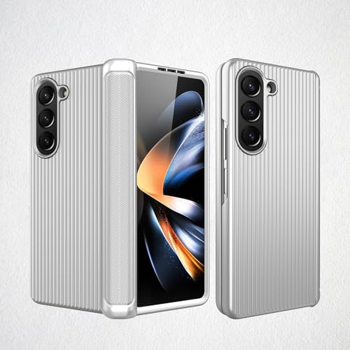 Samsung Galaxy Z Fold 5 ϏՌP[XA[XN[یƃqWی] pt{fBیJo[(Silvery)