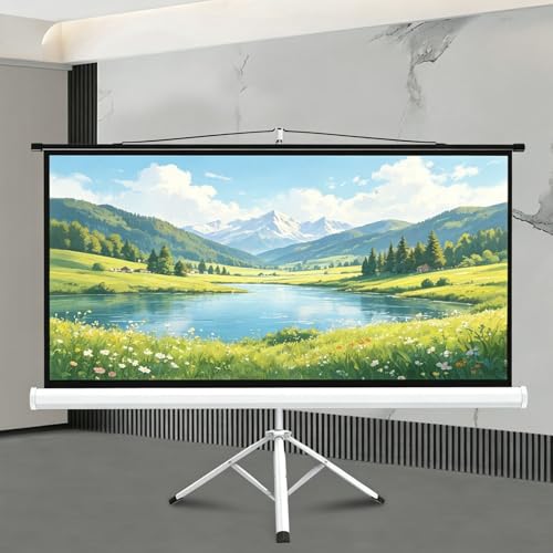 Pantalla Retráctil de Proyección 60in 16:9 con Trípode miniatura 7