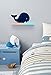 CribMATE Wall Shelf Kids Whale Nursery Decor Floating Shelves - Floating Whale Bookshelf - Wood Toy Display Organizer - Baby Nursery Wall Decor. Peg Board Book Shelves, Picture Ledge Blue