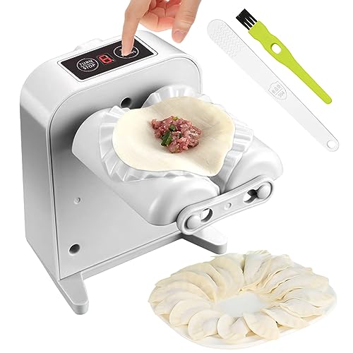 LOMUG Dumpling Maker, Maquina para Hacer Empanadillas, Pequeña Molde Empanadillas Electrica Moldes para Raviolis Automático Máquina para Hacer Bolas de Masa Totalmente Automática para el Hogar