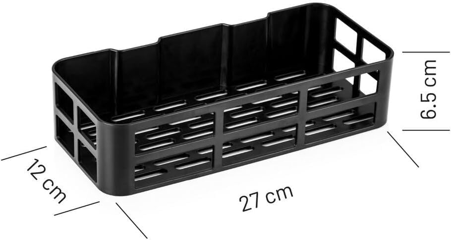 Orret Home 2 Adet Yapışkanlı Banyo Organizer Duş Rafı – Delmeden Montaj, Su Geçirmez Banyo ve Mutfak Duvar Organizeri,Suya Dayanıklı Pratik Saklama Rafı 12x27x6.5 Cm