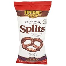 Unique Pretzels - Extra Dark "Splits" Pretzels, Delicious Vegan Snack Pretzels Individual Pack, Large OU Kosher Pretzels, 11 Ounce Bag