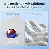 Rywell Kühldecke für Hunde und Katzen, 101x153 cm – selbstkühlende Matte mit Arc-Chill-Technologie (Q-Max 0.5), wasserabweisend & maschinenwaschbar, schützt Sofa und Bett – Grau