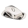 KC BLUE KitchenCraft boterschaal van roestvrij staal met deksel, 19,5 x 10 x 8 cm