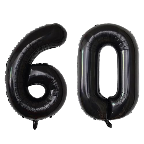 Image of Number Balloons Black Party Balloon - Giant Number 10 Balloon, 40 Inch Large Balloon for Birthday Decorations, Black Party Supplies for Men Women