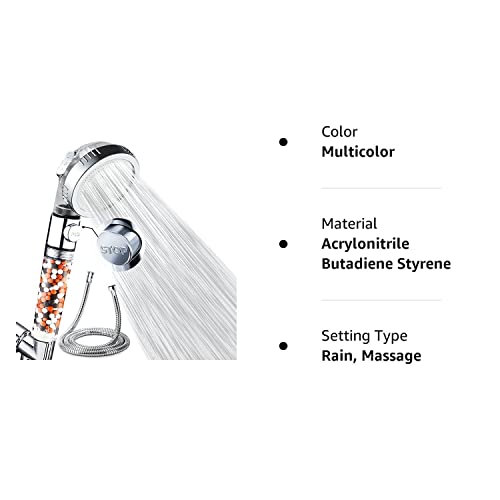 Nosame® Shower Head Ⅲ With Hose，High Pressure Water Saving 3 Mode With On/Off Pause Function Spray Filter Filtration Rv Handheld Showerheads 1.6 Gpm For Dry Skin & Hair Spa #TOP7