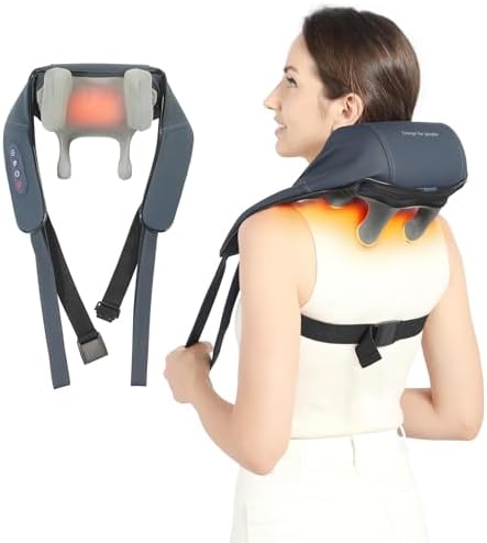 Amazon.com: GINEKOO 頸部和肩部按摩器紅外線指壓背部按摩器緩解