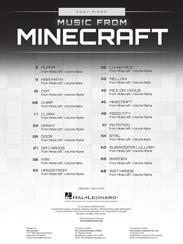 Snapklik.com : Music From Minecraft Easy Piano Songbook Beginner Piano ...