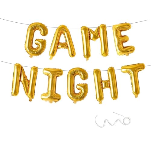 Game Night Balloon Banner,Party Backdrop Photography for Game On Birthday Party Decor Sleepover Slumber Prom Gaming Party Cake Table Decor