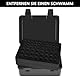 Akku Organizer Aufbewahrungsbox mit festem Schwammhalter, Praktische Garagenkoffer Halter für 24* AA, 30* AAA Batterien (nur Box)-schwarz