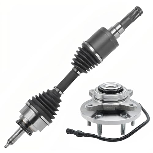 Image of Detroit Axle - 4WD Front Left CV Axle Kit for Ford Expedition Lincoln Navigator 2007 2008 2009 2010, CV Axle Shaft and Wheel Bearing Hub Assembly Replacement