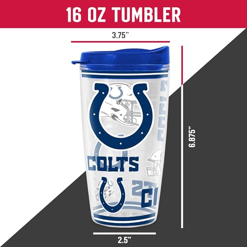 Image of Rico Industries NFL Football Double Wall Mayhem 16oz Tritan Tumbler W Lid