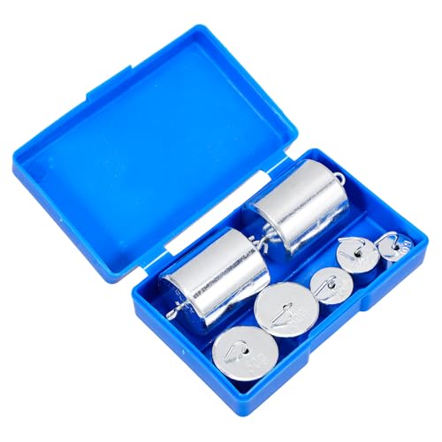 DOITOOL Slotted Mass Set with Metal Hooks for Physics Experiments, Steel Slotted Weights 10g to 200g, Lab Hanging Weights Set for Scientific Measurement and Teaching Use