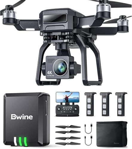 Bwine F7GB2 Pro Drones with Camera for Adults 4K UHD Aerial, 3-Axis Gimbal, 10000FT Control, 75 Mins Flight Time with 3 Batteries, GPS Follow, Waypoint, Orbit...