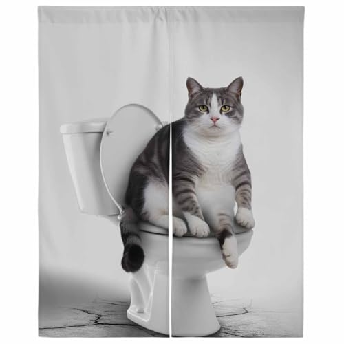のれん 目隠し 遮光 暖簾 間仕切り 芸術 抽象 便器 猫 おもしろい 厚手 防寒 防音 断熱 ロング 半間のれん リビング 和風 カーテン プライバシー保護 玄関 キッチ リビング 飲食店 出入り口 室内インテリア 温泉 施設向け バスルーム 階段 脱衣