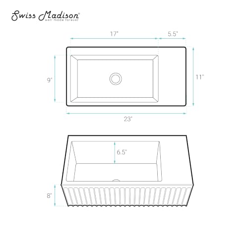 Image of Delice 24 inch Rectangle Wall-Mount Bathroom Sink in Matte White