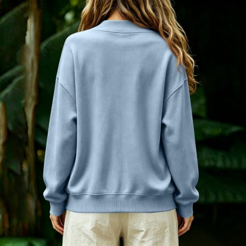Sweatshirt Cardigan Women Oversized Trendy Open Front Fall Pulover — view 3