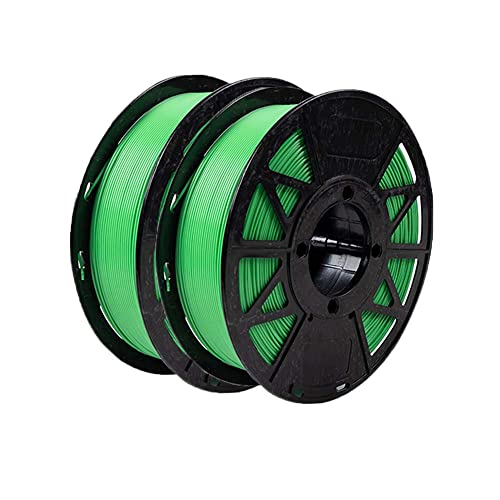 Image of Tesseract Premium PLA + 1.75mm 3D Printing Filament | Dimensional Accuracy + /- 0.03mm | Compatible with Most FDM Printers | 1 KG 3D Printer Filament - PLA Green (Quantity 2)