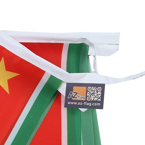 Image of AZ FLAG Guadeloupe Independentist 6 meters BUNTING Flag 20 flags 9'' x 6'' - Guadeloupean STRING flags 15 x 21 cm