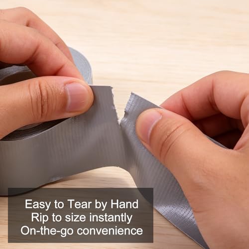 Image of Duct Tape Heavy Duty 2 Inch x 30 Yards,9 Mil Thickness Strong Adhesive,Flexible,Waterproof,Tear by Hand,DIY, Industrial & Professional Use(Silver)
