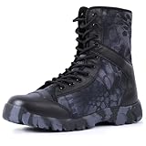 LAHORS Summer Military Army Men Boots Lace Up Outdoor Botas Breathable Canvas Camouflage Tactical Combat Desert Ankle Shoes