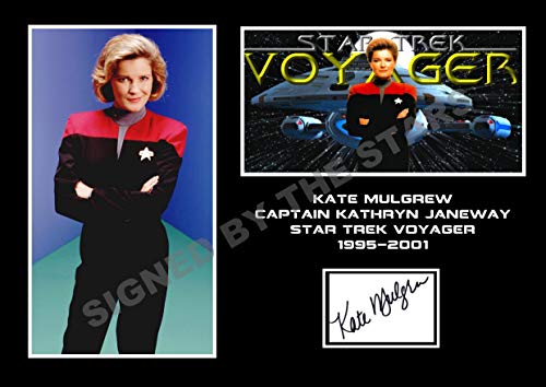 Atemberaubende Qualität Kate Mulgrew Captain Kathryn Janeway Star Trek Voyager signiertes Foto