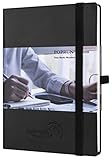 Classic Hardcover Lined Journal - Thick 120 gsm Paper, 123 Numbered Pages with Perforated Corner 5.25 X 8.25 – Ruled Notebook for Women and Men While Working, Writing and Note Taking (Burgundy)