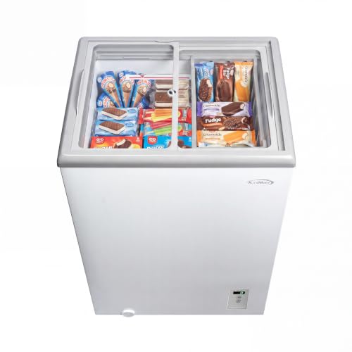 Image of KoolMore 22 in. Commercial Flat Top Ice Cream Display Freezer, NSF Listed, 3.4 Cu. Ft. in White