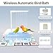 Arfubye Large Parrot Bathtub Wireless Automatic Bird Bath Shower with Water Circulated Controller Contains USB and Power Plug Pet Birds Bath for Parakeets Cockatiel African Grey Lovebirds Finches