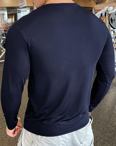 Image of Noble Monk Men's Full Sleeve Round Neck Activewear T-Shirt | Dry Fit Sports Top for Gym, Running & Training | Breathable Stretch Fabric | Athletic Fit for Workout & Outdoor Activities