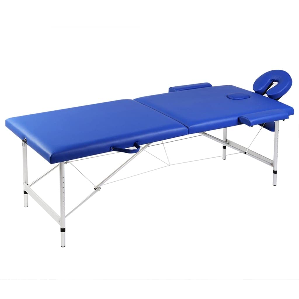Générique Table de Massage Pliable Bleu 2 Zones avec Cadre en Aluminium,Santé & beauté,Hygiène personnelle,Massage & Relaxation,Tables de Massage,Bleu,13.5 KG,110086