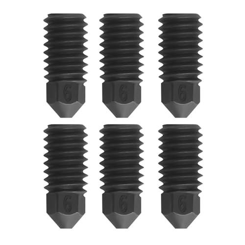 Fafeicy Hardened Steel Nozzles Kit 0.6mm CNC Machined 3D Printer Nozzle Set with High Temperature for H2D PLA ABS PETG T