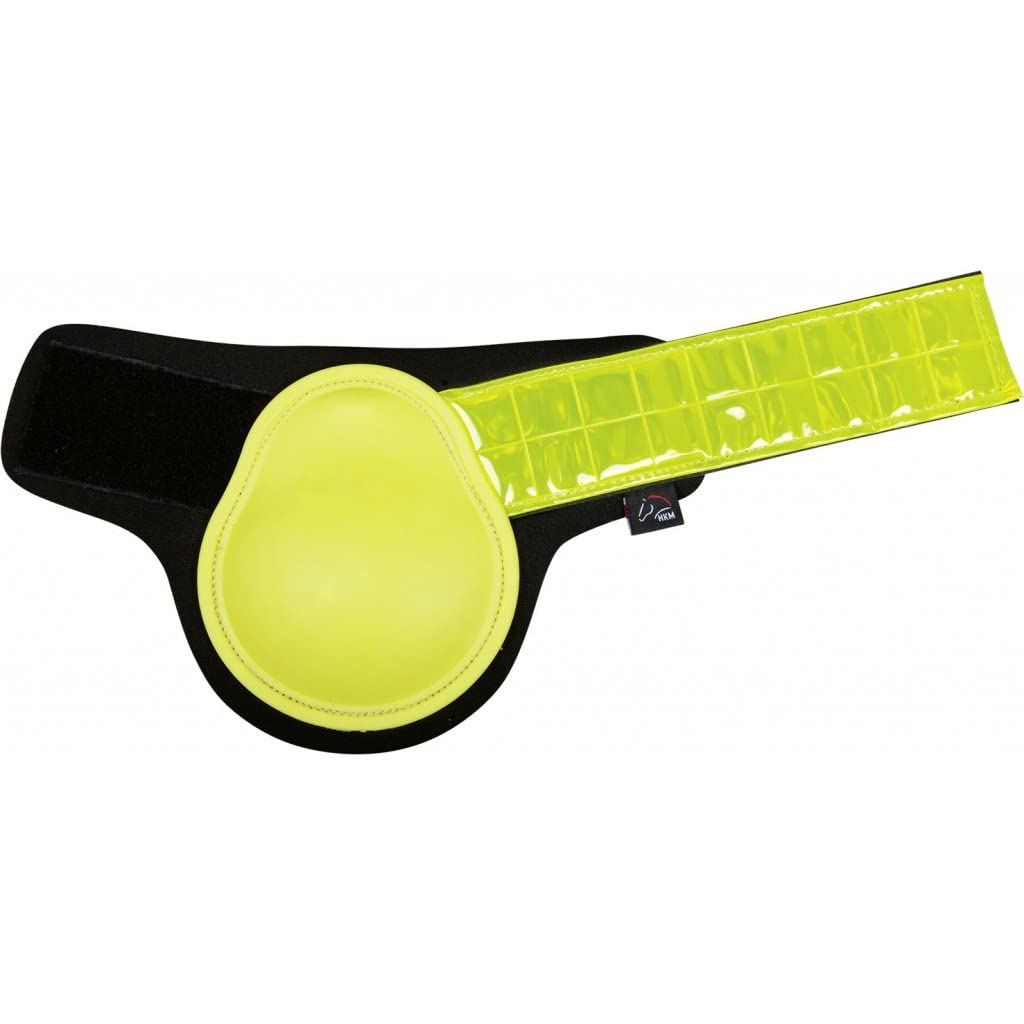HKM Reflective Feltock Boots Neon Yellow Cob