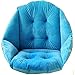 Cojín para Silla con Respaldo Alto Silla Cojín Cojín Peluche Silla de Comedor Cojín Estudiante Calor One Piece Cojín Oficina Cojín de Cintura Cojín con Respaldo (Color : Blue, Size : One-Size)