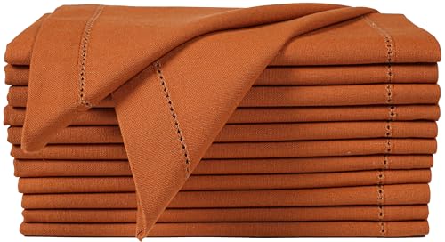 Cloth-NapkinsCotton-NapkinsDinner-NapkinsCloth-Napkins-Set-of-12-CottonNapkins-ClothCloth-Napkin-CottonHemstitched-Wedding-Napkins-Machine-Washable-Napkins-18x18-Roasted-Pecan