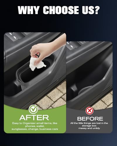 Image of Silicone Car Trash Bin for Door 2026 CRV Car Door Trashcan Trash Holder for 2026 CRV Hybrid Accessories (LX /EX /EX-L /Sport Hybrid /TrailSport Hybrid /Sport-L Hybrid) Driver Passenger Door Pocket Flexible