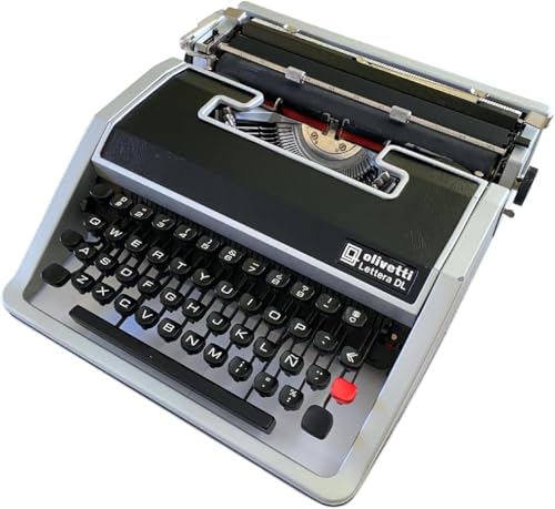 Genérico Máquina de Escribir Vintage Olivetti Lettera DL - Teclado en Castellano Revisada y Funcional Ideal para Coleccionismo - Totalmente Funcional con Maletin Original