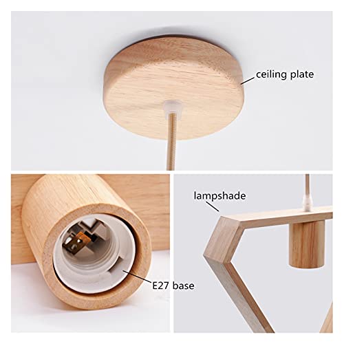 Lámparas de madera natural E27 para iluminar salas de estar oscuras LWX 4