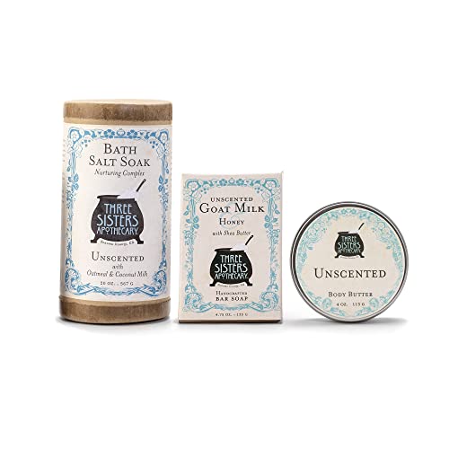 Image of Three Sisters Apothecary Bath & Body 3 Piece Gift Tote (Unscented)