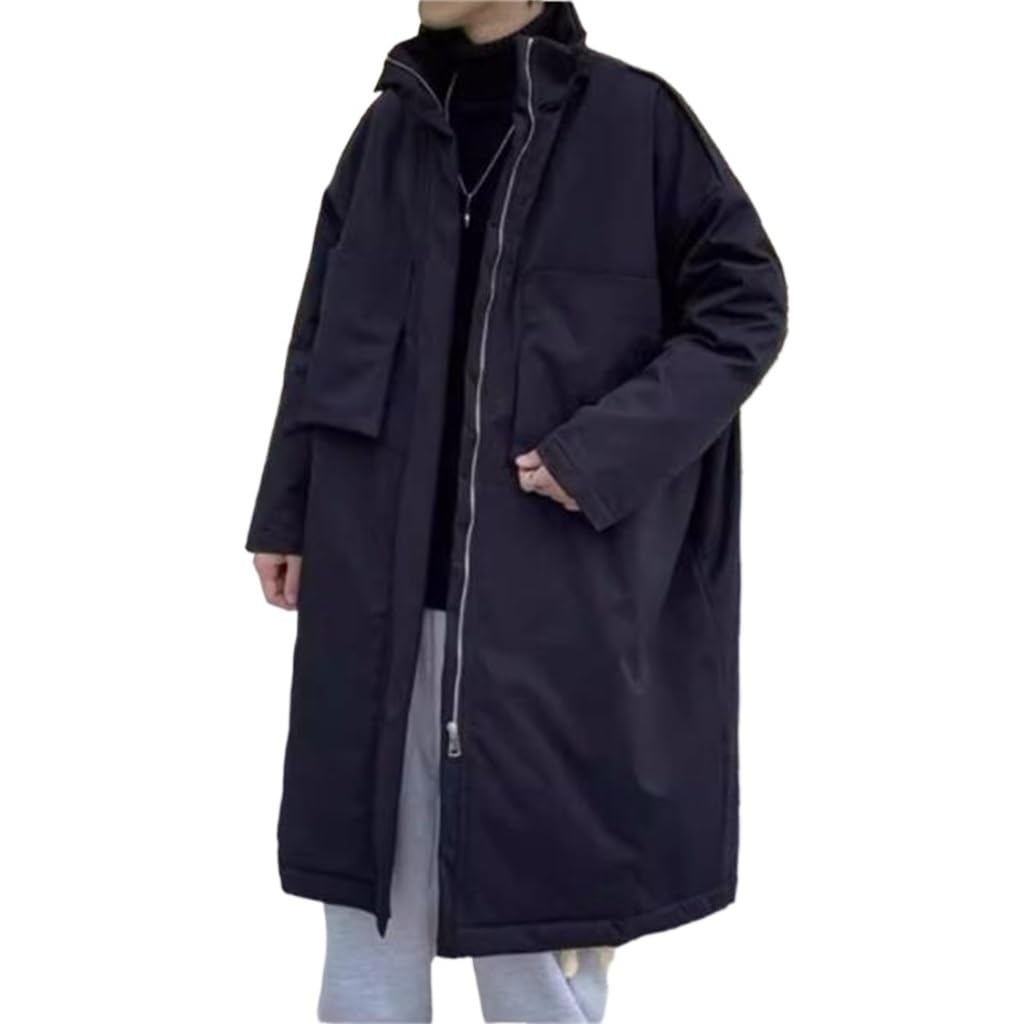 Standing Collar Large Size Coat Tooling In The Long Down Cotton Clothes Men Winter Loose Cotton-padded