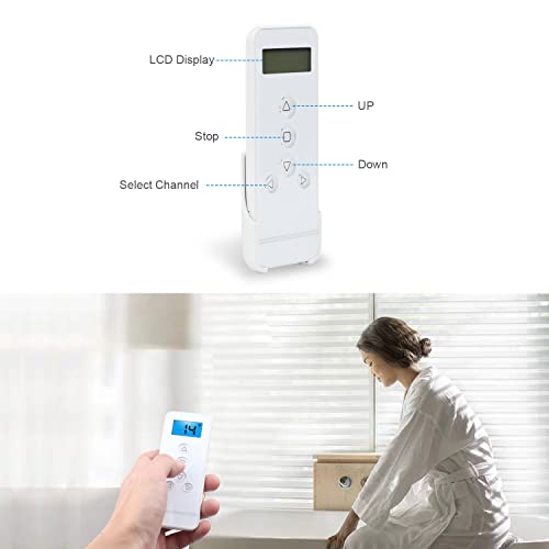 Rollerhouse 15 Channel Remote Controller Rf 433.92 Remote Control For Motorized Windows Shades And Blinds,Black #TOP3