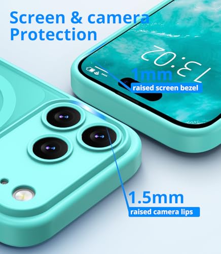 Coque iPhone 17 Pro MagSafe antichoc militaire avec verre trempé bleu vert - 6