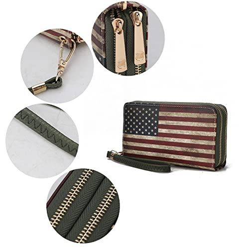 Image of MKF Collection Wristlet Wallet for Women, Small Credit Card Holder with Zipper Coin Pocket Wallet Purse Handbag By Mia K