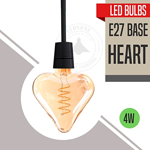 LEDSone Decorative Vintage LED Light Bulb E27 Spiral Non Dimmable T45 T185 ST64 G95 G125 Spiral Filament Amber Glass Warm White Bulbs Retro E27 Screw Bulb - Image 2