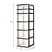 HOMZ Drawer Tower, 6-Tier Clear Plastic Storage Organizer Cart, Black Frame - Heavy-Duty Organizing Drawers for Home, Bedroom, and Closet Organization