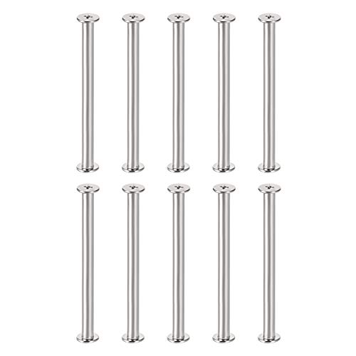 Tiges de vis pour trou de 5 mm uxcell en acier au carbone pour reliure de cuir de 75 mm