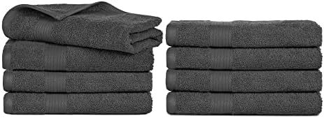 Ample Decor Hand Towel Set of 2, 46 CM X 72 CM 600 GSM 100% Cotton  Quick Drying Super Absorbent  For Hotel, Spa, Bathroom, Gym  Purple